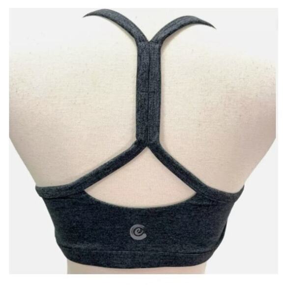 Johnny Was Calme NWT Crisscross Ease Sports Bra II Dark Heathered Gray Large - Picture 1 of 7